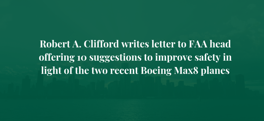 Top Aviation Attorney Writes Letter to FAA Head with a To-Do Safety List