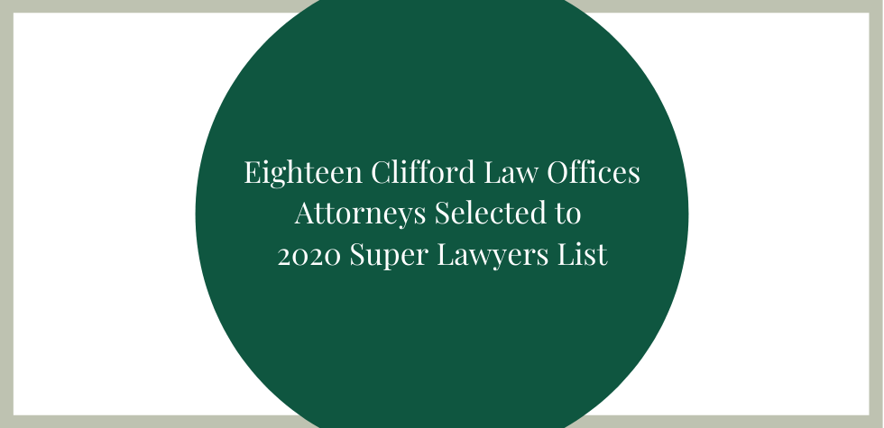 Clifford Law Offices attorneys 2020 Super Lawyers List