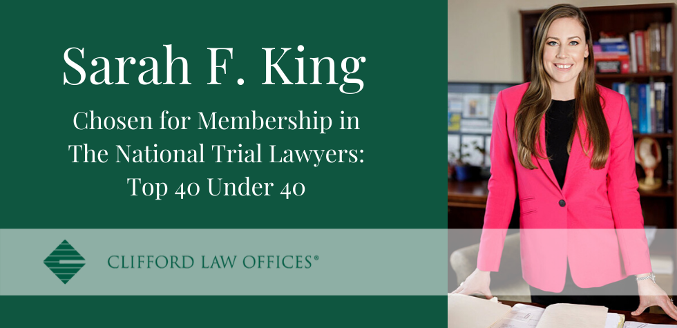 Sarah F. King Becomes a Member of The National Trial Lawyers: Top 40 Under 40