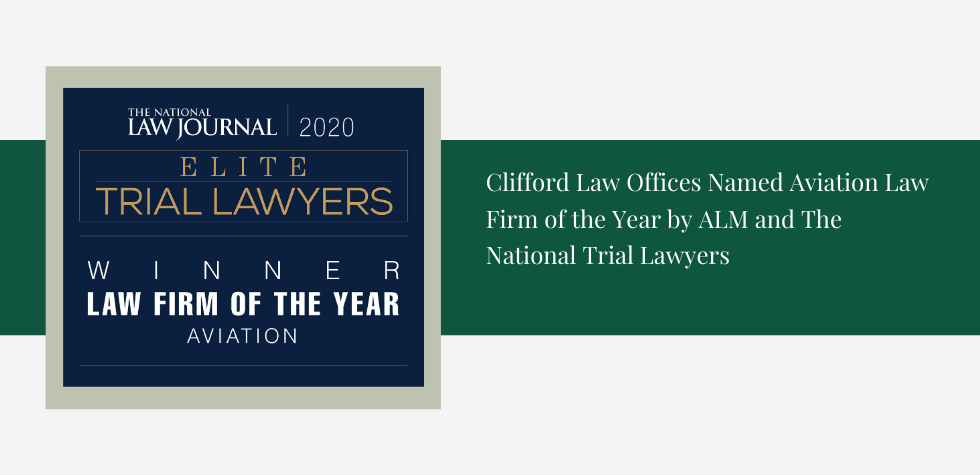 Clifford Law Offices Named Aviation Law Firm of the Year by ALM and The National Trial Lawyers