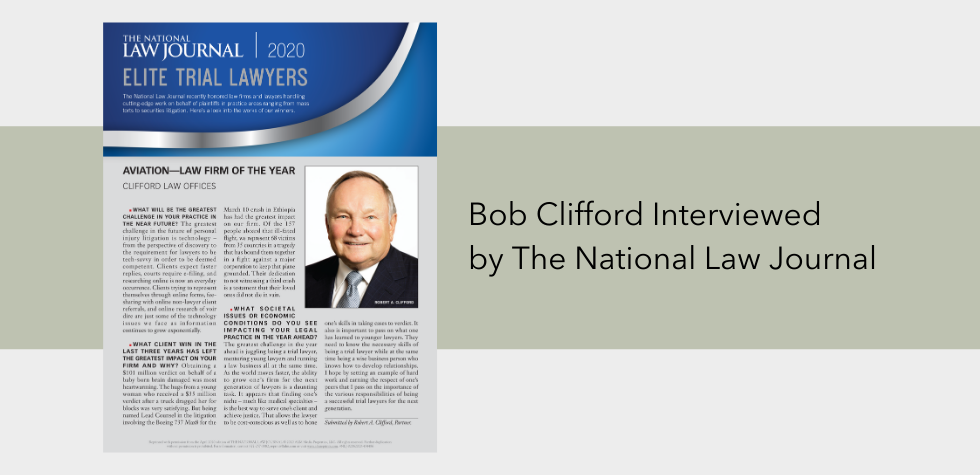 Bob Clifford Interviewed by The National Law Journal