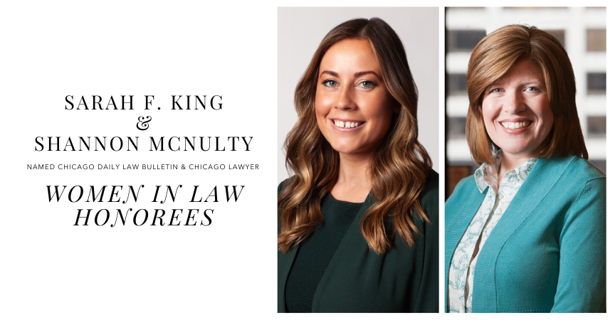 Sarah F. King nad Shannon McNulty Women in Law Honorees 2020