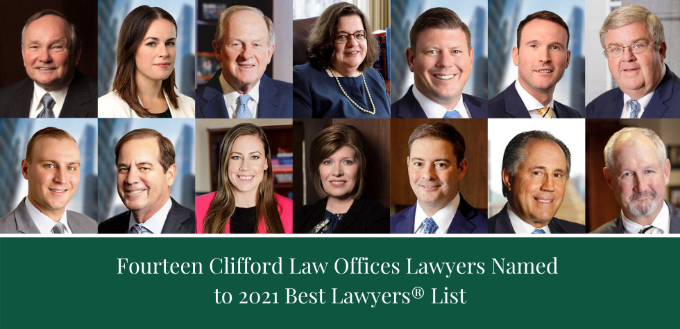 Fourteen Clifford Law Offices Lawyers Named to 2021 Best Lawyers® List