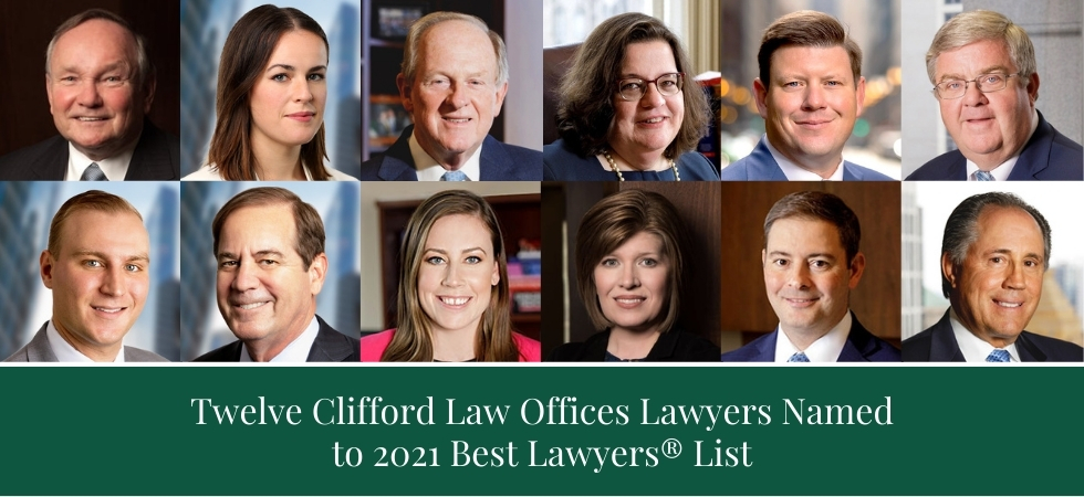 Twelve Clifford Law Offices Lawyers Named To 2021 Best Lawyers List