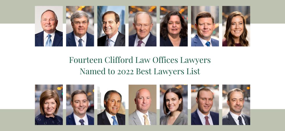 Fourteen Clifford Law Offices Lawyers Named to 2022 Best Lawyers List