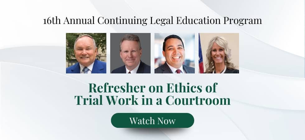 Clifford Law Offices’ 2023 Continuing Legal Education – Refresher on Ethics of Trial Work in a Courtroom