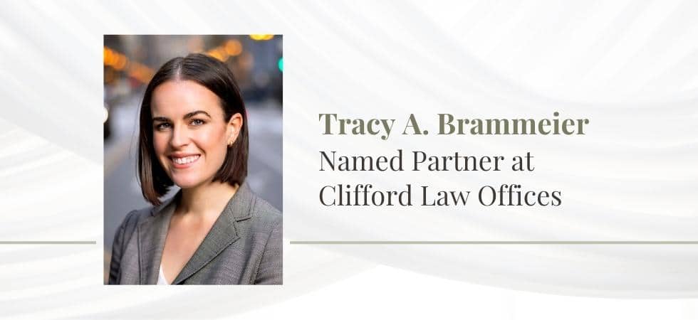 Tracy A. Brammeier Named Partner at Clifford Law Offices