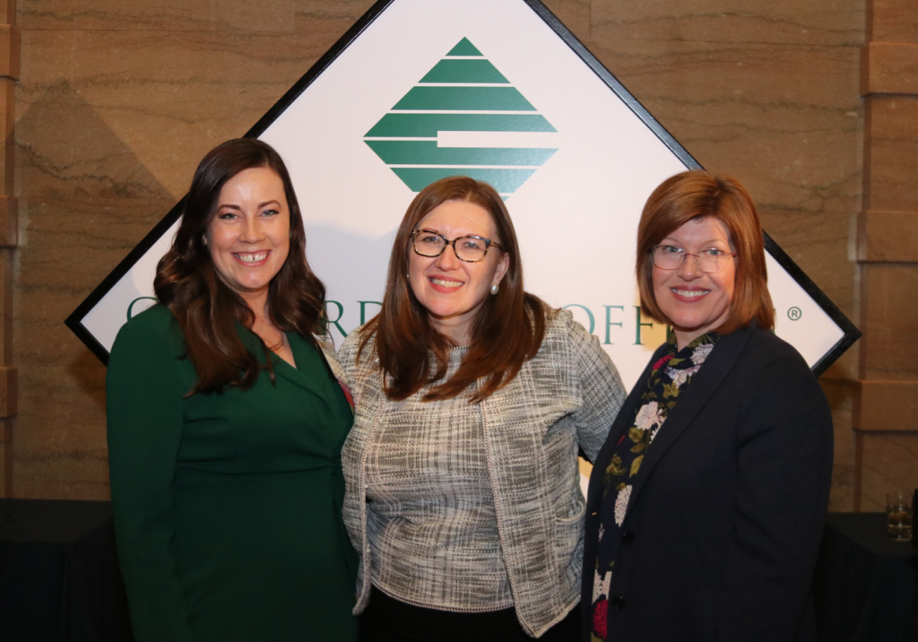 Sarah King, Yvette Loizon and Shannon McNulty at the WBAI Judicial Reception