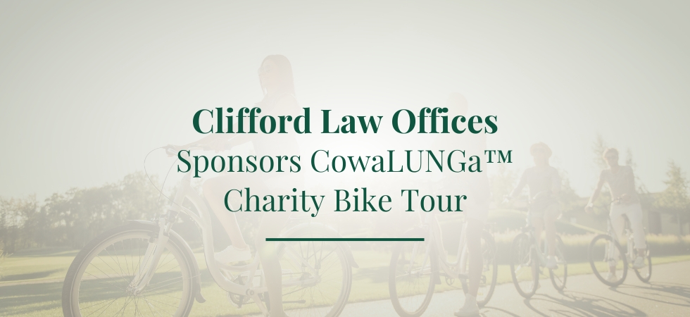 Clifford Law Offices Sponsors CowaLUNGa™ Charity Bike Tour