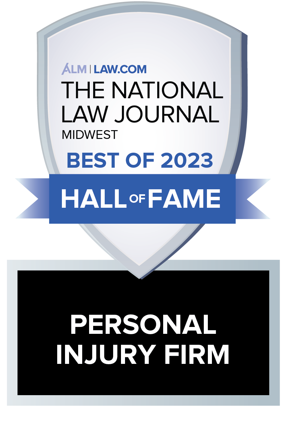 National Law Journal 2023 Best of Hall of Fame badge