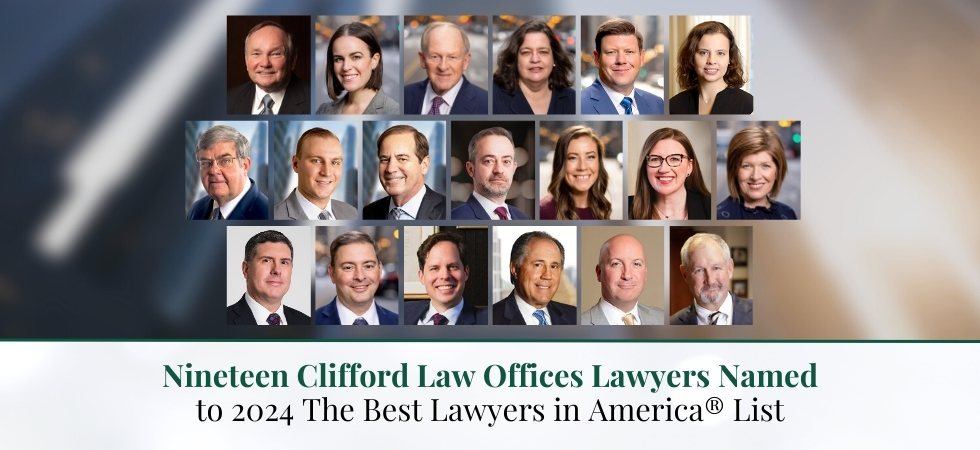Twenty Clifford Law Offices Lawyers Named to 2024 Best Lawyers in America® List