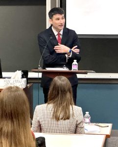 2024 Clifford Scholar in Residence, Seth Endo, speaks at DePaul Law School.