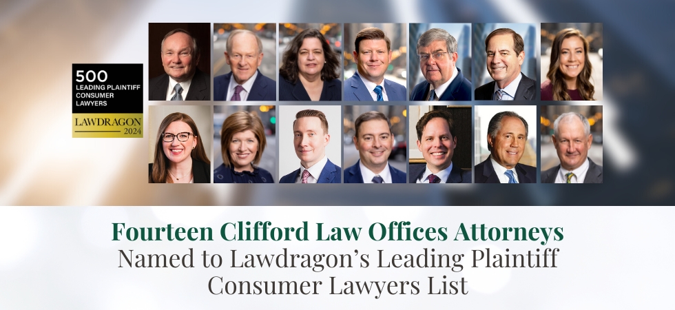 Fourteen Clifford Law Offices Attorneys Named to Lawdragon’s Leading Plaintiff Consumer Lawyers List