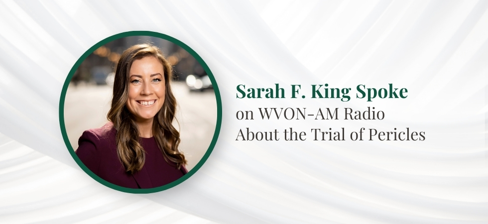 Sarah King Spoke on WVON-AM Radio About the Trial of Pericles