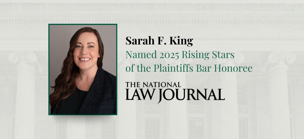 Sarah King Named 2025 Rising Stars of the Plaintiffs Bar Honoree