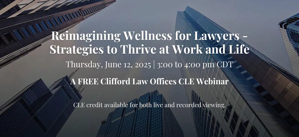 Reimagining Wellness for Lawyers - Strategies to Thrive at Work and Life