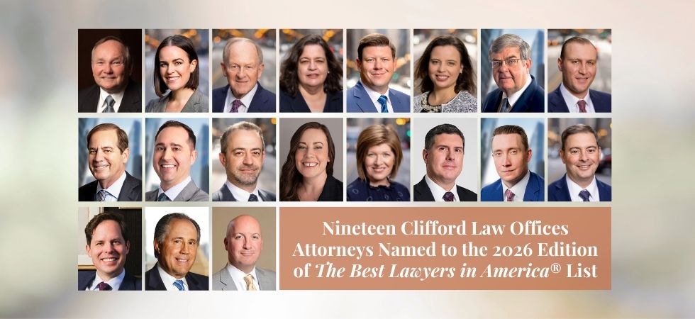 Nineteen Clifford Law Offices Attorneys Named to the 2026 Edition of The Best Lawyers in America® List