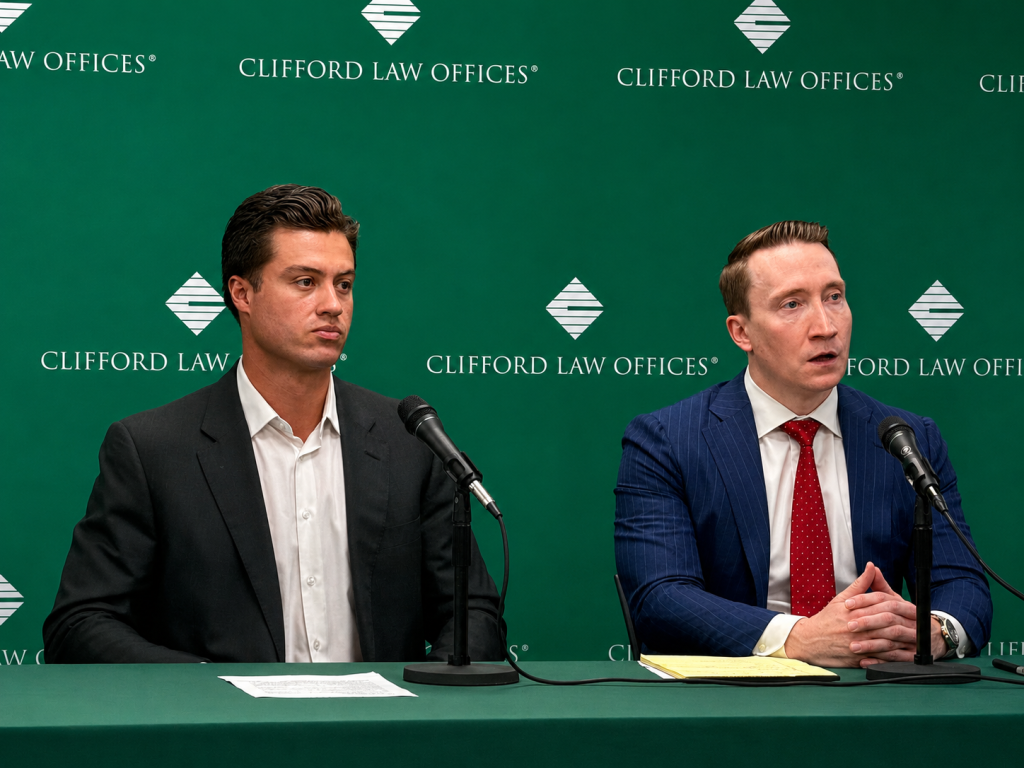 Benjamin Del Real Jr with Partner Joseph T Murphy during press conference