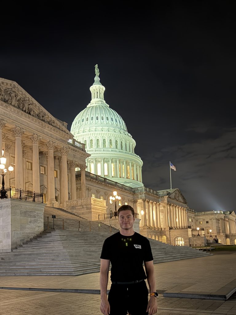 Benjamin Del Real, Jr. in front of the Capitol building